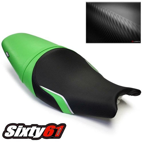 Kawasaki ER6F ER6N Ninja 650R 2005-2008 Seat Cover Luimoto Green Black