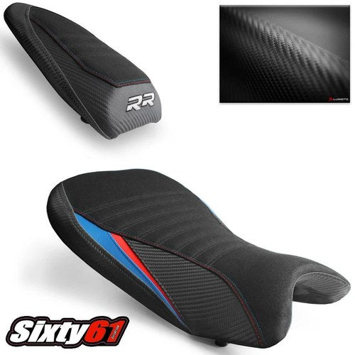 BMW S1000RR Seat Covers 2019-2025 Luimoto Front Rear Motorsports Black Blue Red