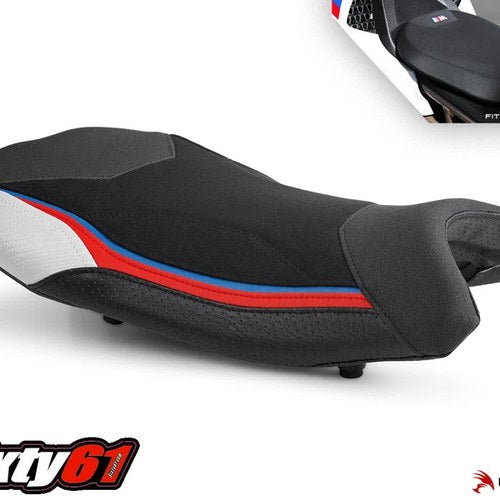 BMW S1000RR Seat Cover 2019-2025 2026 Luimoto Front Technik Red Black Blue Suede