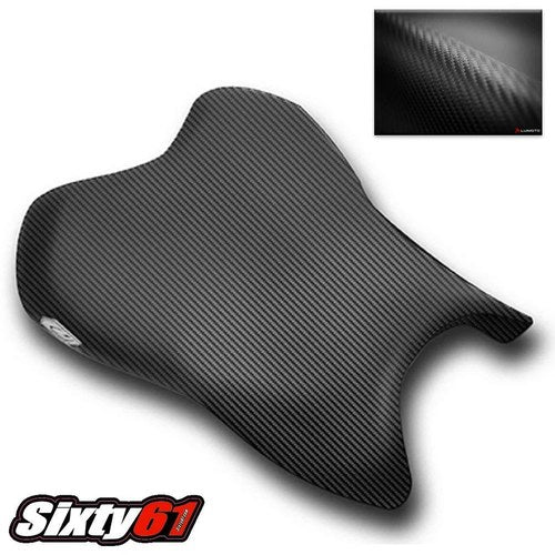 Yamaha R6 Seat Cover 2006-2007 Luimoto Black Baseline Front Rider Carbon Fiber
