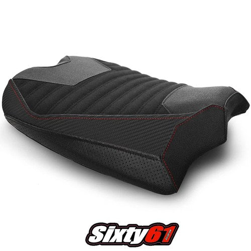 Ducati Streetfighter V4 Seat Cover 2020-2023 2024 Luimoto Black Red Corsa Suede