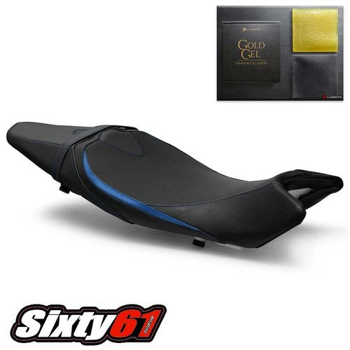 Suzuki SV650 Seat Cover with Gel 2016-2023 2024 2025 Luimoto Black Blue Rider