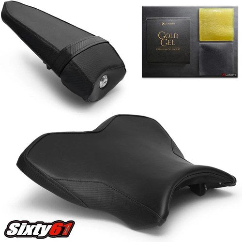 Yamaha R1 Seat Cover with Gel 2015-2025 2026 Luimoto Front Rear Black Carbon