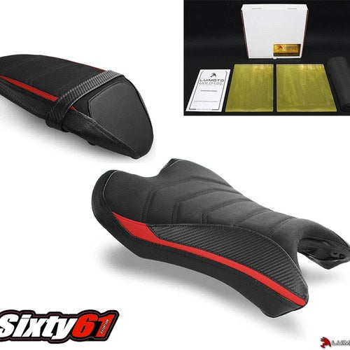 R-Cafe Seat Covers w Gel Triumph Street Triple 765 2017-2022 Front Rear Luimoto