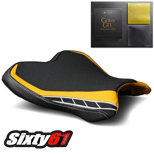 Yamaha R1 Seat Cover with Gel 2015-2026 Black Yellow Front Luimoto Anniversary