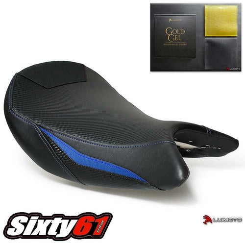 Suzuki Gsxs 1000 Seat Cover with Gel 2015-2020 Luimoto Front Blue Black Carbon