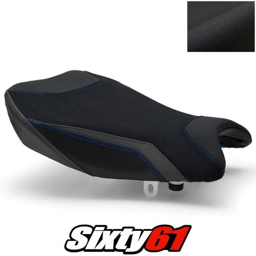 Suzuki Gsxr 1000 Seat Cover 2017-2024 Front Luimoto Blue Stitch Tec-Grip Suede