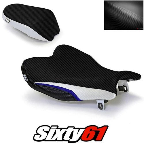 Gsxr 1000 Seat Cover 2009-2016 Suzuki Front Rear Black Dark Blue Luimoto Carbon