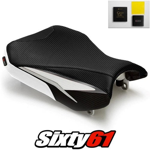 Suzuki Gsxr 600 750 Seat Cover with Gel 2011-2026 White Black Luimoto Carbon
