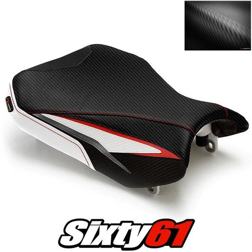 Suzuki Gsxr 600 750 Seat Cover 2011-2025 2026 Front White Red Luimoto Carbon