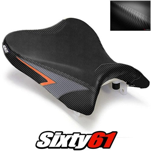 Suzuki Gsxr 600 750 Seat Cover 2008 2009 2010 Black Orange Edge Luimoto Carbon