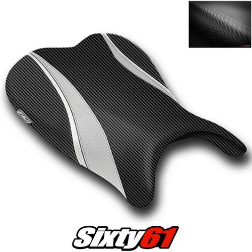 Suzuki Gsxr 600 750 Seat Cover 2006 2007 Front Silver Black Luimoto Carbon Fiber