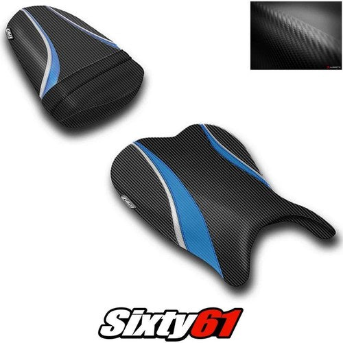 Suzuki Gsxr 600 750 Seat Cover 2006 2007 Front Rear Black Blue Luimoto Carbon