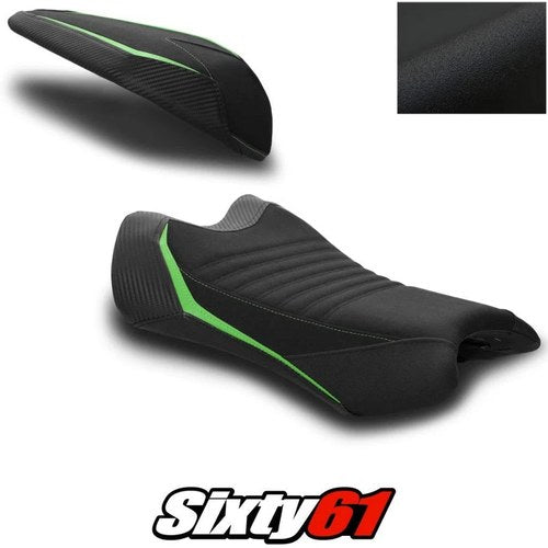 Kawasaki ZX10R Seat Cover 2021-2026 Race Front Rear Black Luimoto Tec-Grip Suede