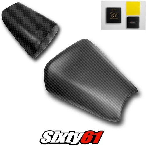 Honda CBR600F4i Seat Covers and Gel 2001 2002 2003 Black Luimoto Carbon Fiber