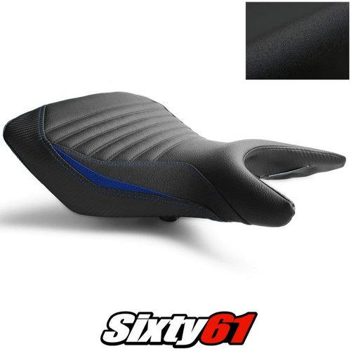 Yamaha R25 Seat Cover 2014-2019 2020 Front Black Blue Luimoto Tec-Grip Carbon