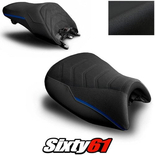 BMW K1600GT Seat Cover 2010-2026 Front Rear Black Blue Luimoto Tec-Grip Suede