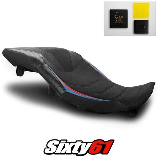 BMW S1000XR Seat Cover and Gel 2020-2023 2024 2025 Black Luimoto Tec-Grip Suede
