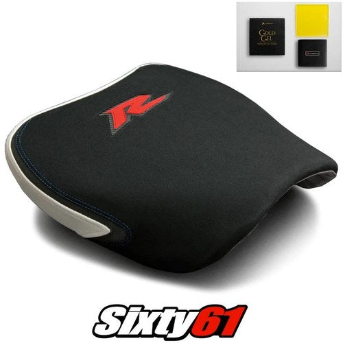 Suzuki TL1000R Seat Cover and Gel 1998-2003 Blue Stitch Luimoto Tec-Grip Suede