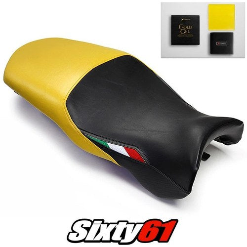 Ducati Supersport Seat Cover and Gel 1999-2005 2006 2007 Yellow Luimoto Carbon