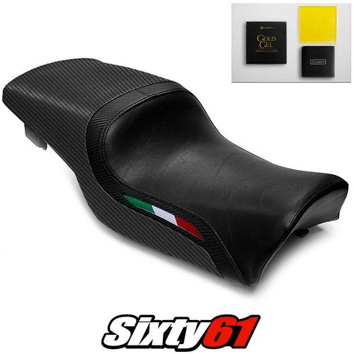 Ducati Supersport Seat Cover and Gel 1991-1996 1997 1998 Black Luimoto Carbon