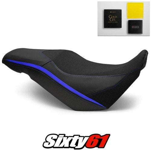 Suzuki V-Strom 650 Seat Cover and Gel 2017-2023 2024 Black Blue Luimoto Tec-Grip