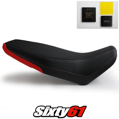 Honda Grom Seat Cover and Gel 2014 2015 Front Black Red Luimoto Tec-Grip Carbon