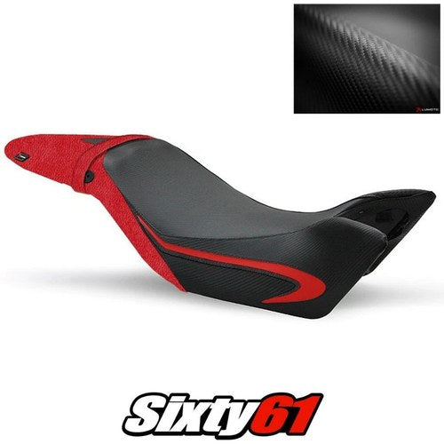 Triumph Speed Triple Seat Cover 2011 2012 2013 2014 2015 Red Luimoto Carbon