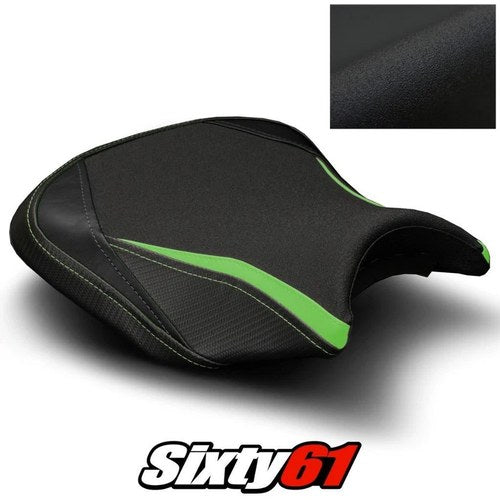 Kawasaki Ninja 650 Seat Cover 2017-2024 2025 2026 Black Green Luimoto Tec-Grip