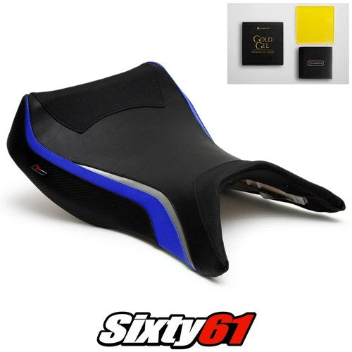 Kawasaki Ninja ZX12R Seat Cover and Gel 2000-2005 2006 Blue Luimoto Tec-Grip