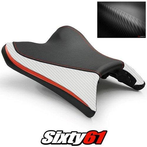 Yamaha FZ8 Fazer 8 Seat Cover 2010-2013 2014 2015 2016 White Red Luimoto Carbon