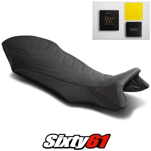 MV Agusta Rivale 800 Seat Cover and Gel 2013-2017 2018 Black Luimoto Suede