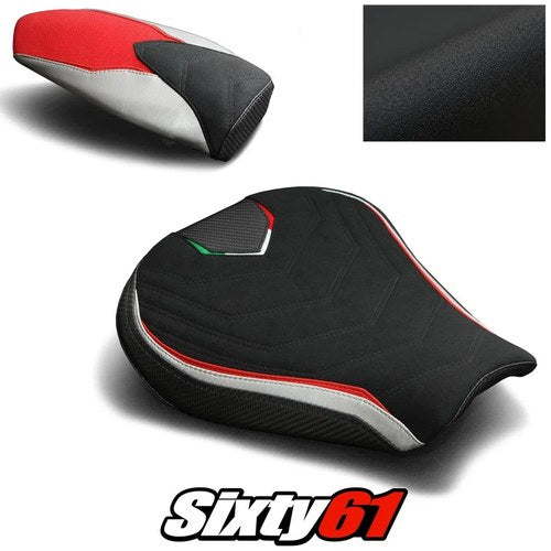 MV Agusta F3 675 800 Seat Covers 2012-2018 2019 2020 Black Red Luimoto Suede