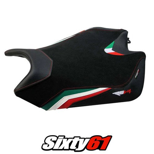 Aprilia RSV4 2009-2018 2019 2020 Seat Cover Tappezzeria Velvet Italy Flag Black