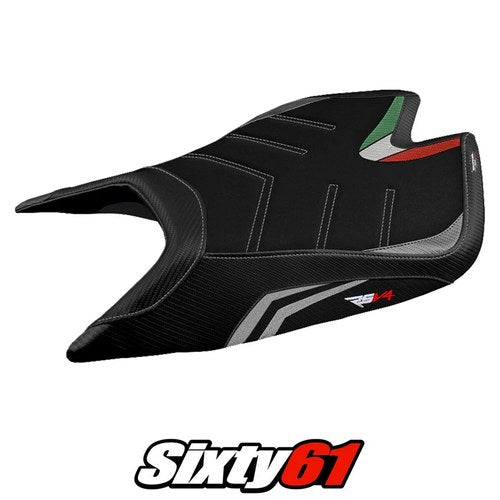 Aprilia RSV4 2021-2024 2025 2026 Seat Cover Tappezzeria Ultragrip Silver Black