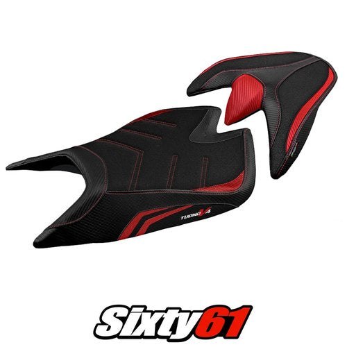 Aprilia Tuono V4 2021-2024 2025 2026 Seat Cover Tappezzeria Ultragrip Red Black