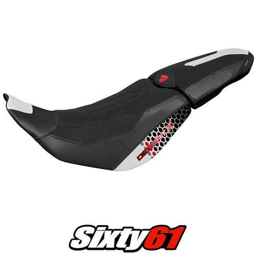 Ducati Desert X Seat Cover Tappezzeria Ultragrip 2022-2025 Special White Black
