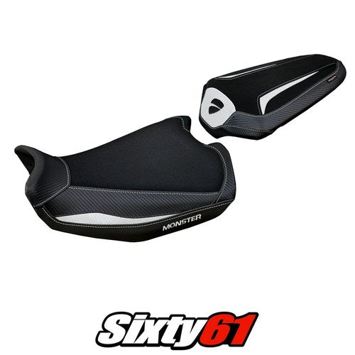 Ducati Monster 937 950 2021-2023 2024 2025 Seat Cover Tappezzeria White Black