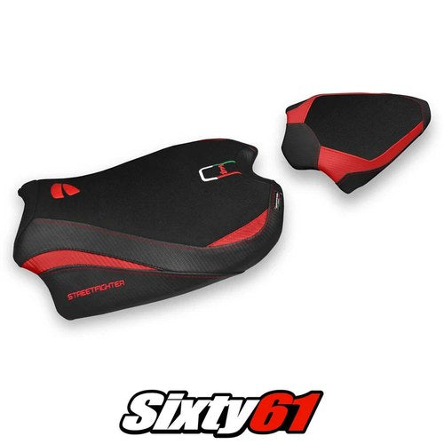 Ducati Streetfighter V4 Seat Cover Tappezzeria 2020-2023 2024 Comfort Red Black