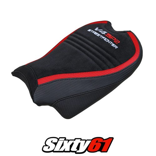 Ducati Streetfighter V4 SP2 Seat Cover Tappezzeria 2020-2024 Velvet Red Black SE