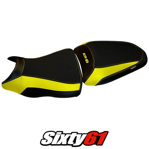 Kawasaki ER-6N ER-6F 2012 2013 2014 2015 2016 Seat Cover Tappezzeria Yellow Blk