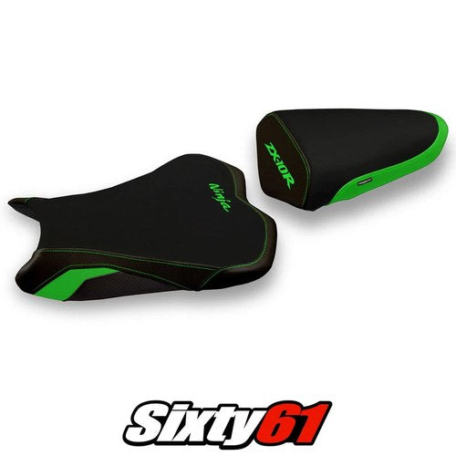 Kawasaki Ninja ZX10R 2008 2009 2010 Seat Cover Tappezzeria Comfort Green Black
