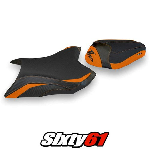 Kawasaki Z800 2013 2014 2015 2016 Seat Cover Tappezzeria Comfort Orange Black