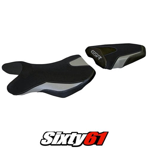 Suzuki Gsr 750 2010-2013 2014 2015 2016 2017 Seat Cover Tappezzeria Silver Black