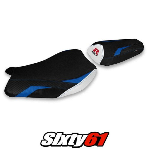 Suzuki Gsxr 1000 2017-2021 2022 2023 Seat Cover Tappezzeria Comfort Blue White