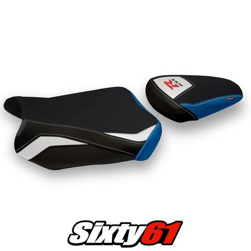 Suzuki Gsxr 600 750 2011-2025 2026 Seat Cover Tappezzeria Comfort White Blue