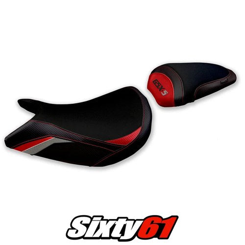 Suzuki Gsxs 1000 2015-2018 2019 2020 Seat Cover Tappezzeria Comfort Red Grey