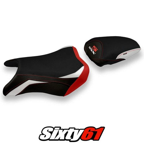 Suzuki Gsxs 750 2017- 2020 2021 2022 Seat Cover Tappezzeria Comfort White Red