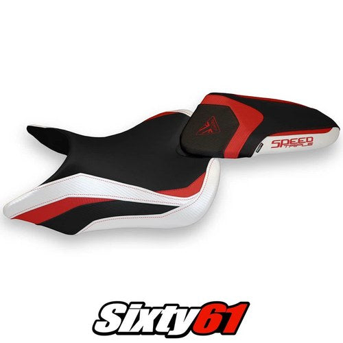 Triumph Speed Triple 2016-2018 2019 2020 2021 Seat Cover Tappezzeria Red White
