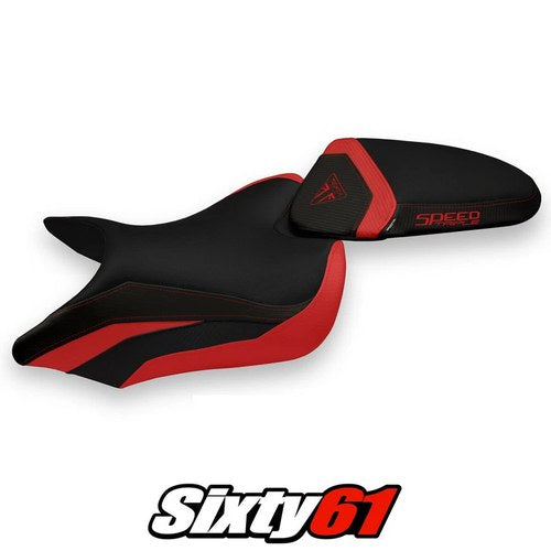 Triumph Speed Triple 2016-2019 2020 2021 Seat Cover Tappezzeria Comfort Red